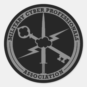 MCPA-Logo-Aufkleber grau auf schwarz Runder Aufkleber