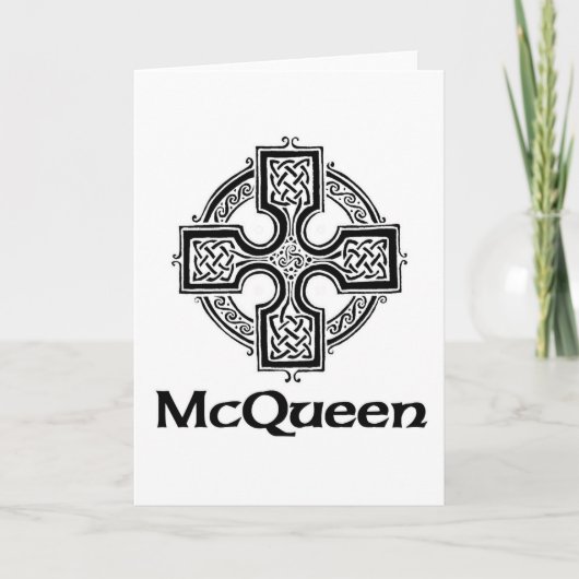 McQueen Celtic Cross Feiertagskarte (Vorderseite)