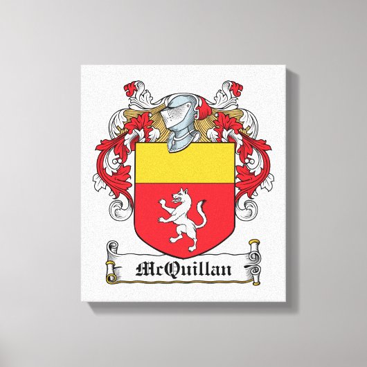 McQuillan-Familienwappen Leinwanddruck (Vorderseite)