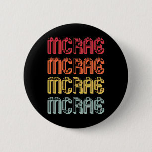 Mcrae Geschenk Nachname Lustig Retro Vintage 80er  Button