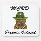 MCRD Parris Insel-Teufel-Hund Mousepad (Vorne)