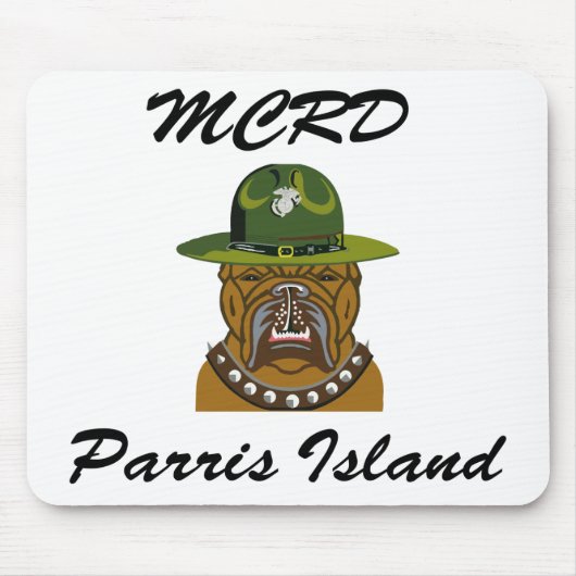 MCRD Parris Insel-Teufel-Hund Mousepad (Vorne)