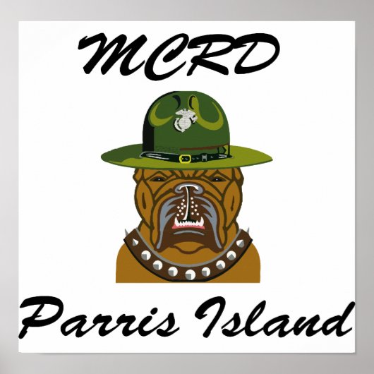 MCRD Parris Island Devil Dog Poster (Vorne)