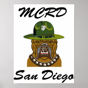 MCRD San Diego Devil Dog Poster
