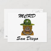 MCRD San Diego Devil Dog Postkarte (Vorne/Hinten)