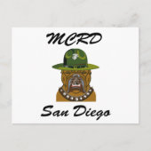 MCRD San Diego Devil Dog Postkarte (Vorderseite)