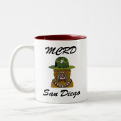 MCRD San Diego Teufel-Hund Zweifarbige Tasse (Links)