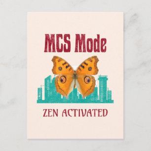 MCS-Modus Zen Aktiviert Schmetterlingsbewusstsein  Feiertagspostkarte