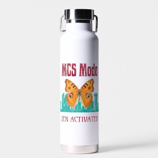 MCS-Modus Zen Aktiviert Schmetterlingsbewusstsein Trinkflasche (Vorne)