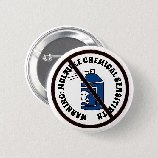 MCS Warnhinweis zu multipler chemischer Empfindlic Button (Vorne & Hinten)