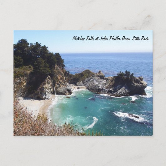 McWay Falls bei Julia Pfeiffer Burns Staat Park Postkarte (Vorderseite)