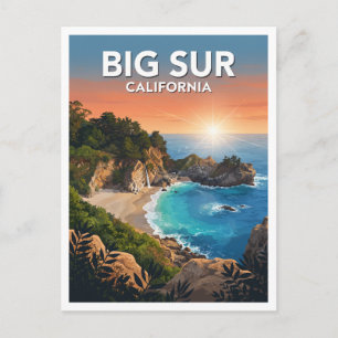 McWay Falls Big Sur Kalifornien Reise Postkarte