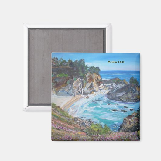 McWay Falls, Big Sur - Magnet (Vorderseite/Rückseite)