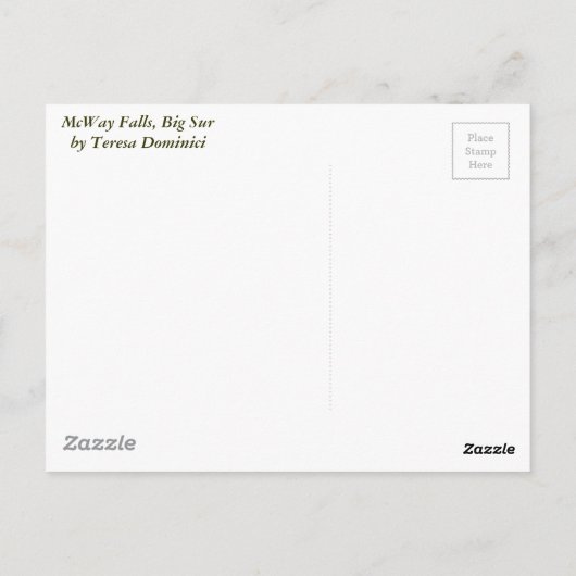 McWay Falls, Big Sur - Postkarte (Rückseite)