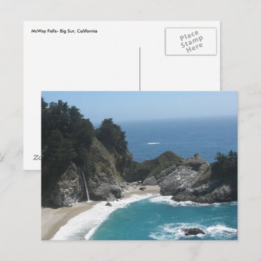 McWay Falls - Big Sur Postkarte (Vorne/Hinten)