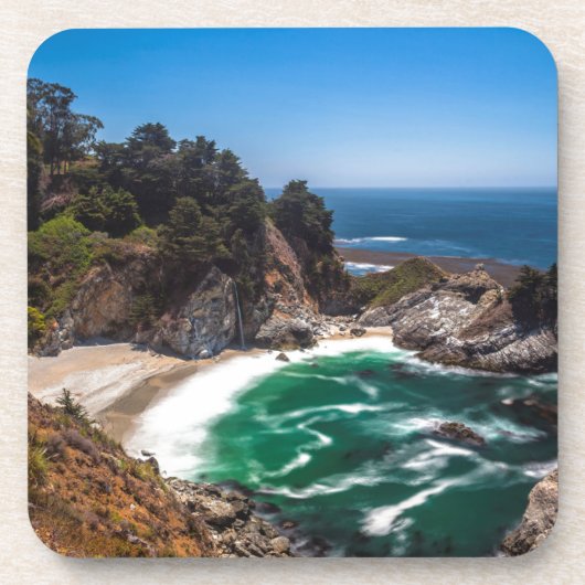 Mcway Falls im Julia-Pfeiffer-Burns-State-Park Untersetzer (Vorderseite)