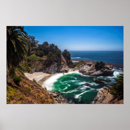 Mcway Falls in Julia Pfeiffer Burns Staat Park Poster (Vorne)