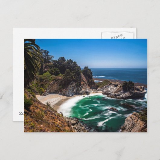 Mcway Falls in Julia Pfeiffer Burns Staat Park Postkarte (Vorne/Hinten)