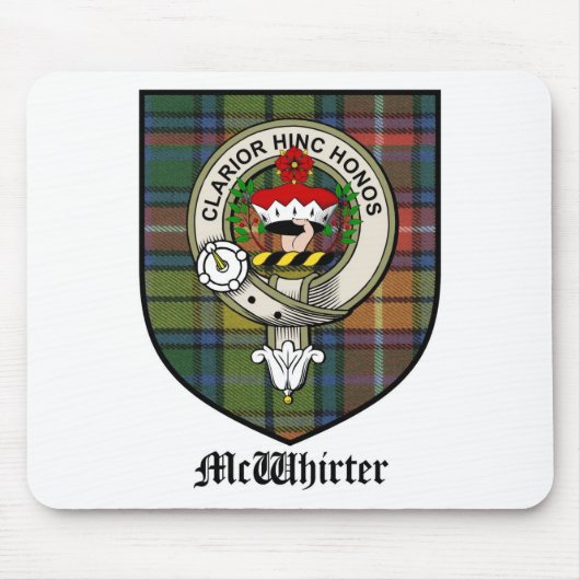 McWhirter Clan-Wappen-AbzeichenTartan Mousepad (Vorne)