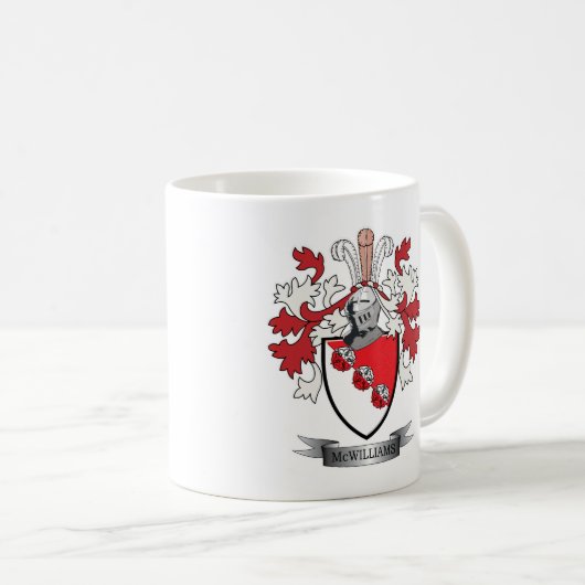 McWilliams Familienwappen-Wappen Kaffeetasse (VorderseiteRechts)