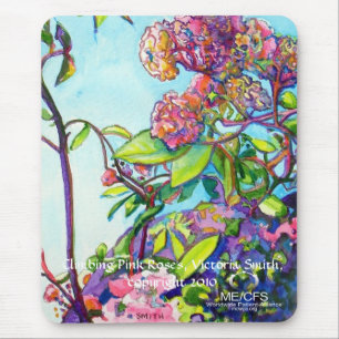 MCWPA, das rosa Rosen Mousepad klettert