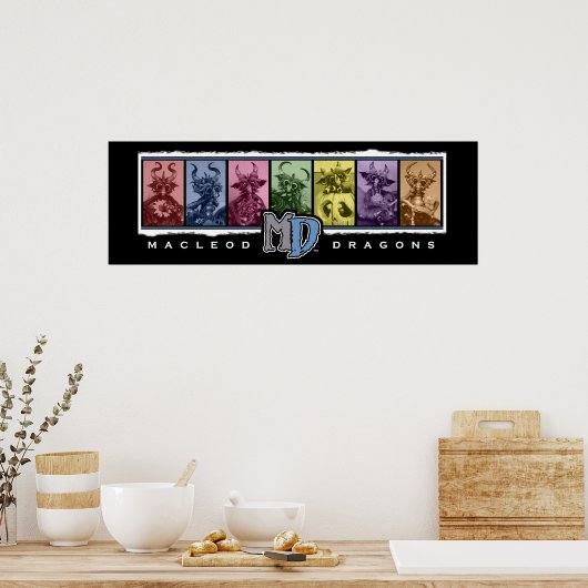 MD 36"x12" farbiges Bar-Poster Poster (Küche)