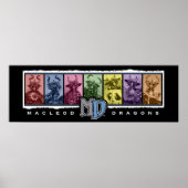 MD 36"x12" farbiges Bar-Poster Poster (Vorne)