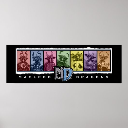 MD 36"x12" farbiges Bar-Poster Poster (Vorne)