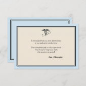 Md-Abschluss-Blau dankt Ihnen zu merken Dankeskarte (Vorne/Hinten)