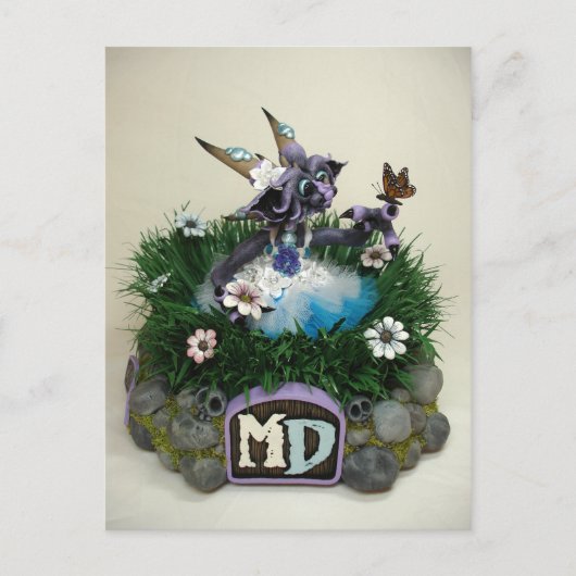 MD Alina Butterfly Dragon Postcard Postkarte (Vorderseite)