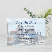 MD - Baltimore Skyline and Harbor Save The Date (Stehend Vorderseite)
