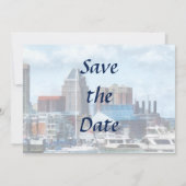 MD - Baltimore Skyline and Harbor Save The Date (Rückseite)