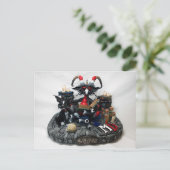 MD Black Pop Dragon Postkarte (Stehend Vorderseite)