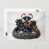 MD Black Pop Dragon Postkarte (Vorne/Hinten)