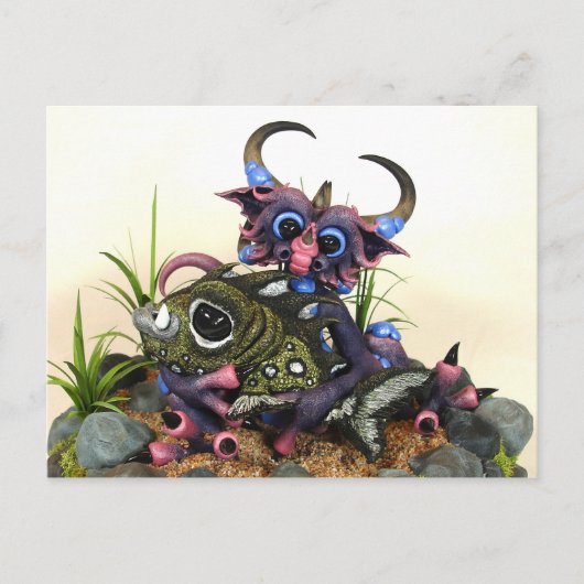 MD Cuddlefish Dragon (Closeup) Postkarte (Vorderseite)