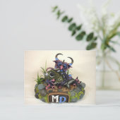 MD Cuddlefish Dragon Postcard Postkarte (Stehend Vorderseite)