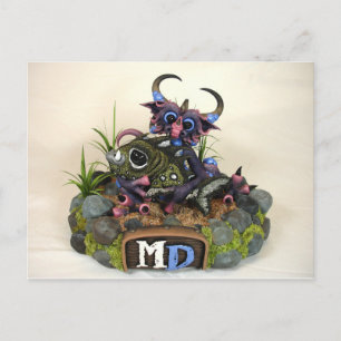 MD Cuddlefish Dragon Postcard Postkarte