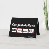 MD Degree - INDIVIDUELLE NAME Glückwunsch - Karte (Rückseite)