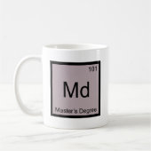 Md - Der Grad-Chemie-Element-Symbol-T-Shirt des Kaffeetasse (Links)