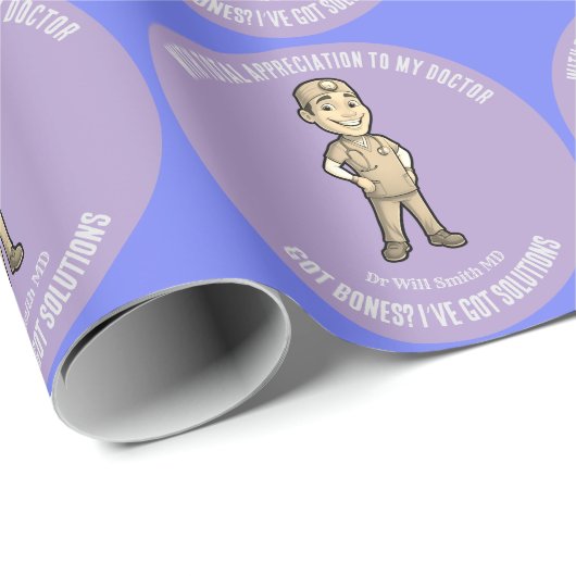 MD doctor Got bones? I’ve got solutions trauma Geschenkpapier (Rolleneckpunkt)