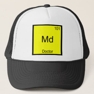 Md - Doktor Chemie Element Symbol Lustig Medizinis Truckerkappe