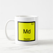 Md - Doktor Chemistry Element Symbol Funny Kaffeetasse (Links)