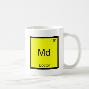 Md - Doktor Chemistry Element Symbol Funny Kaffeetasse