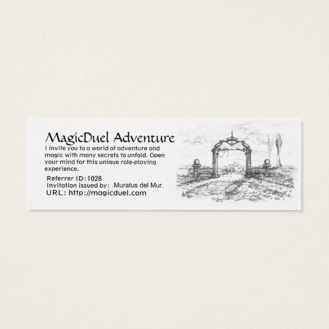 MD Einladungskarte (Rückseite)