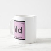 Md - Mendelevium-Chemie-Periodensystem-Symbol Kaffeetasse (Vorderseite Links)