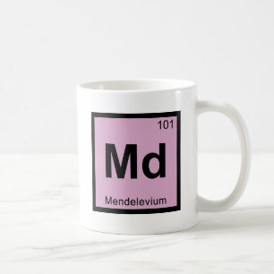 Md - Mendelevium-Chemie-Periodensystem-Symbol Kaffeetasse