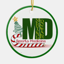 MD SPORTMEDIZIN CHRISTMAS MEDIZINISCHER ARZT KERAMIKORNAMENT