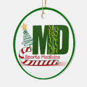 MD SPORTMEDIZIN CHRISTMAS MEDIZINISCHER ARZT KERAMIKORNAMENT (Links)