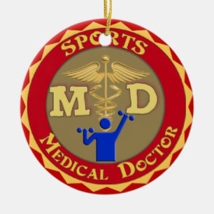 MD SPORTS MEDICAL DOCTOR ORNANATIONAL KERAMIK ORNAMENT