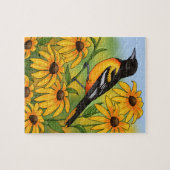 MD Staat Bird Oriole & Black-mit Augen Susan Blume Puzzle (Horizontal)